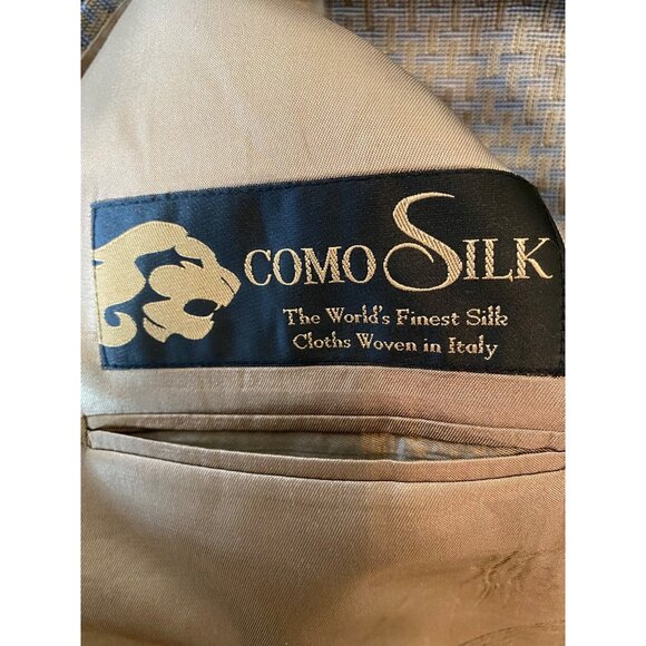 Cicchini Custom Clothier Mens Blazer Size Como Silk Wool Blend Tan & Gray 52R - Picture 5 of 13